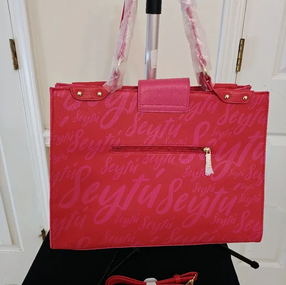 Seytu Women's Pink Tote Bag - Picture 3 of 7